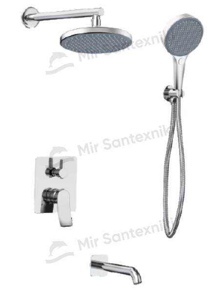 Встраиваемый в стену однорычажный смеситель для душа Debora DBR202-01